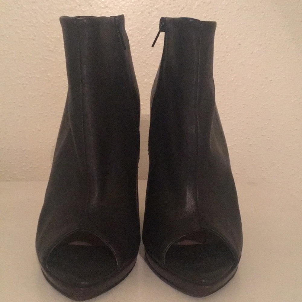 Open toe ankle boots